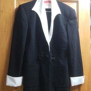 Back and white suit jacket